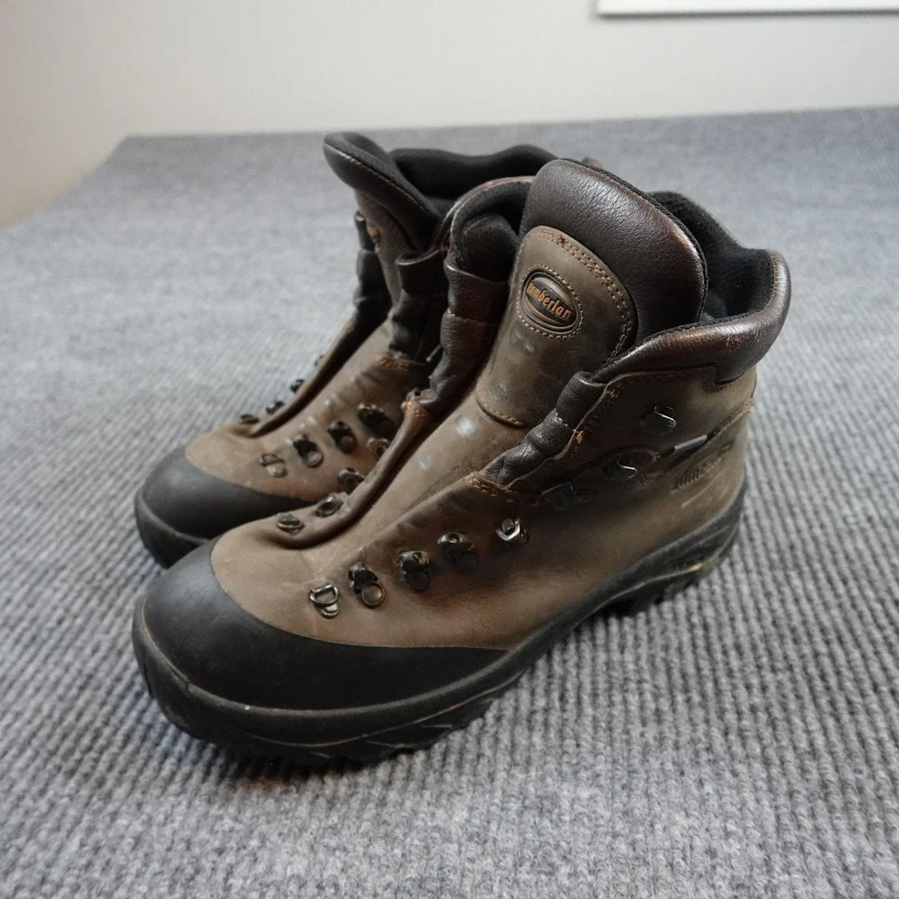 Zamberlan Civetta Boots Mens 10.5 Brown Leather Goretex Vibram Hiking Italy